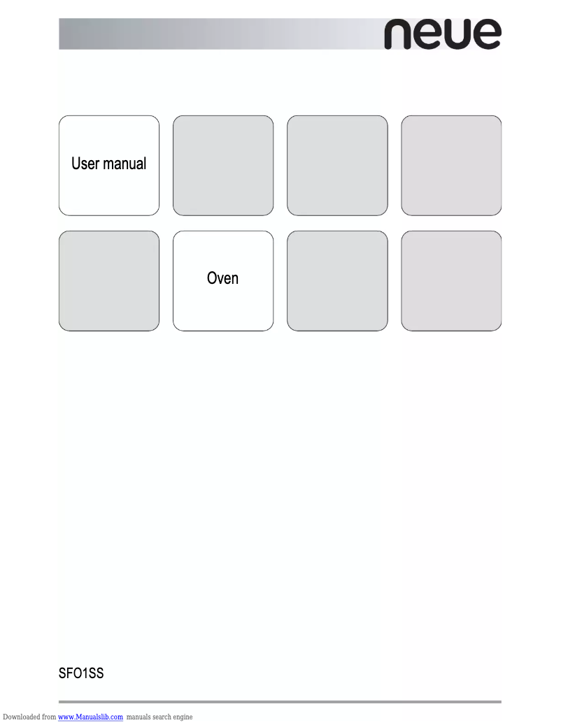 Page 1 de la notice Manuel utilisateur Neue SFO1SS