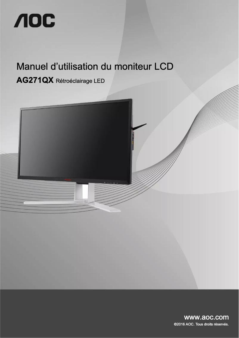 Image de la première page du manuel de l'appareil Gaming AG241QX
