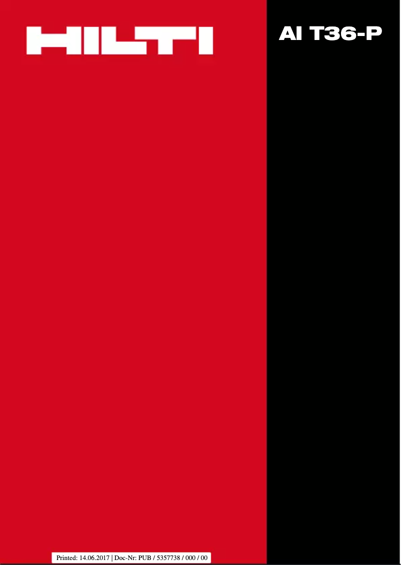 Image de la première page du manuel de l'appareil AI T43-P