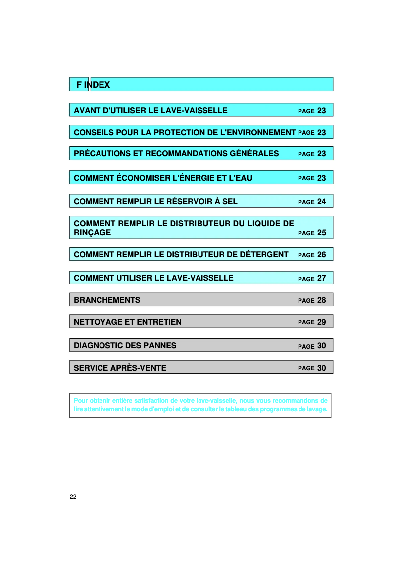 Page 1 de la notice Manuel utilisateur Bauknecht GSX 4756