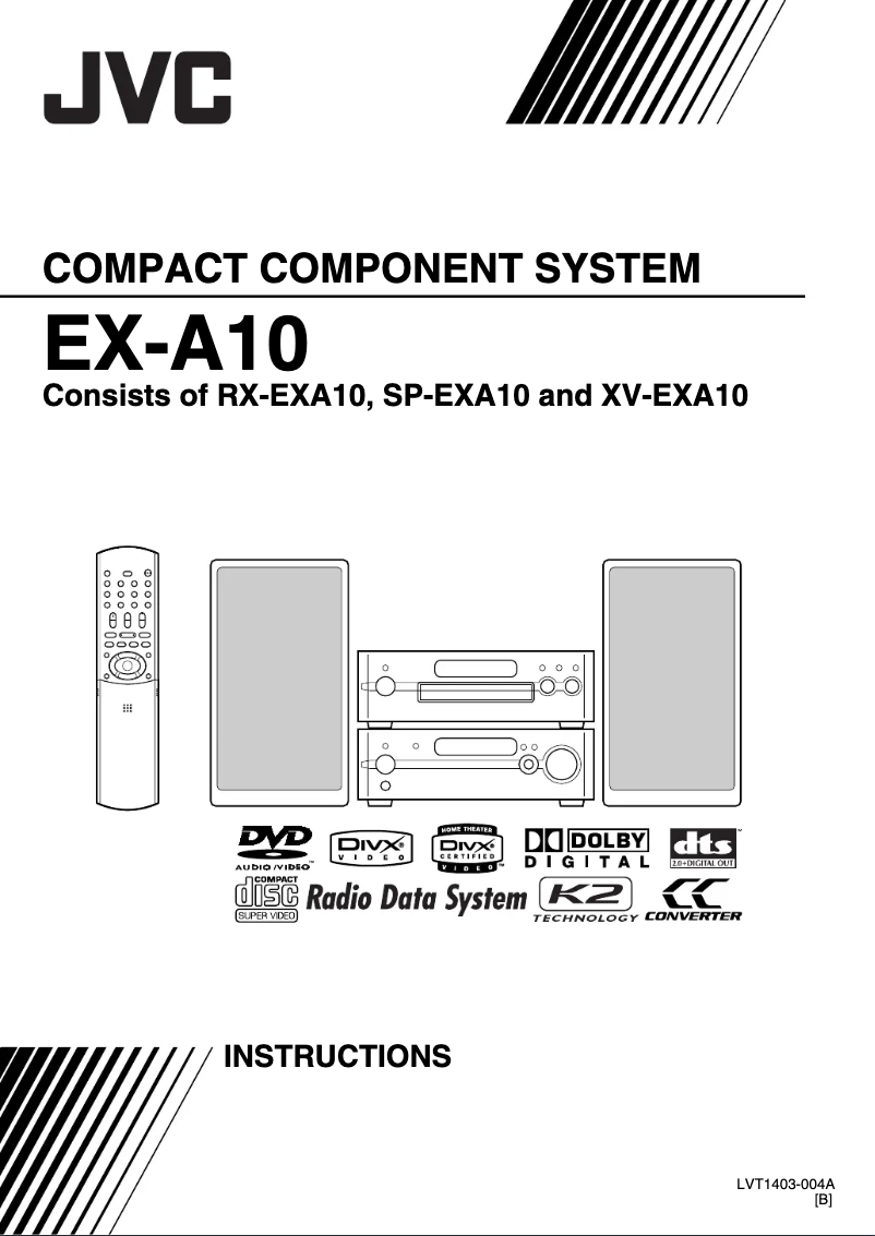 Page 1 de la notice Manuel utilisateur JVC RX-EXA10
