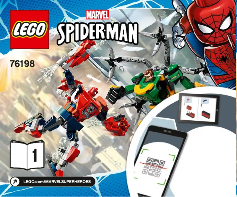 Page 1 de la notice Manuel utilisateur Lego Marvel Spiderman 76198