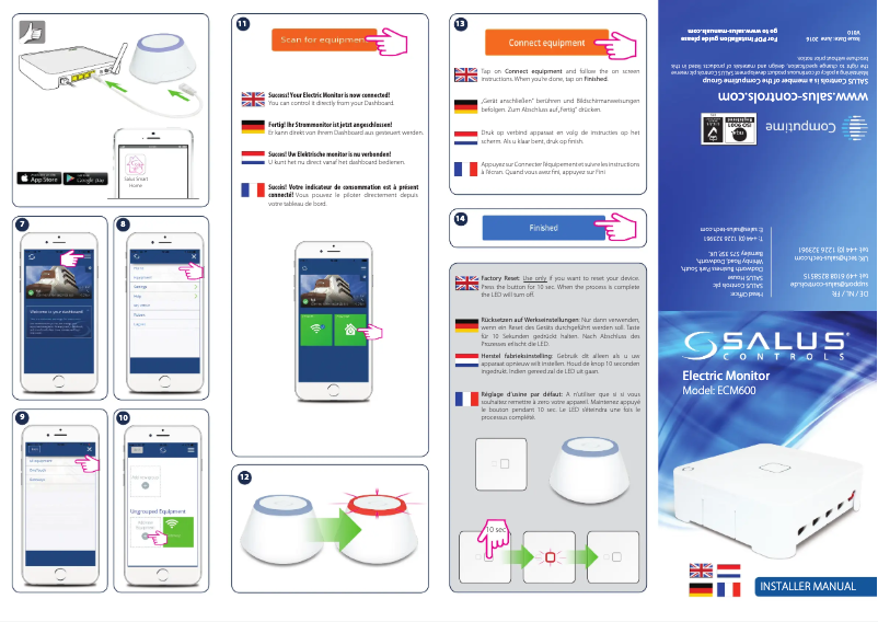 Page 1 de la notice Manuel utilisateur Salus ECM600