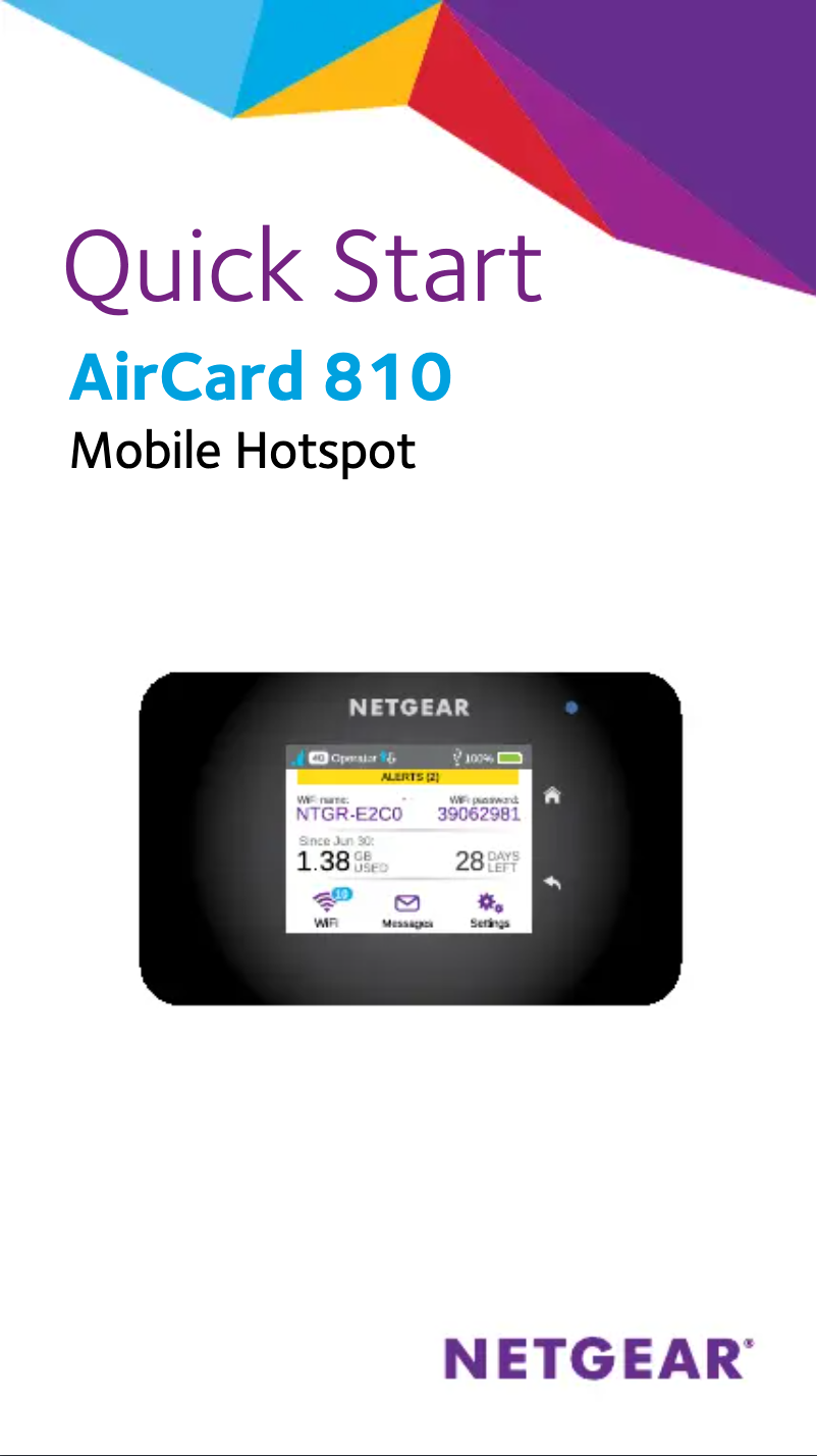 Page 1 de la notice Guide d'installation Netgear AirCard 810