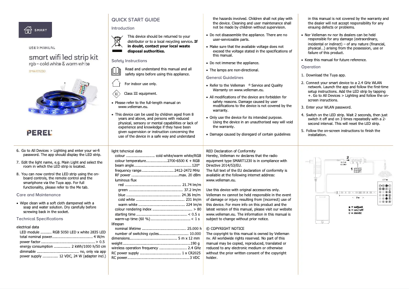 Image de la première page du manuel de l'appareil SMART1230