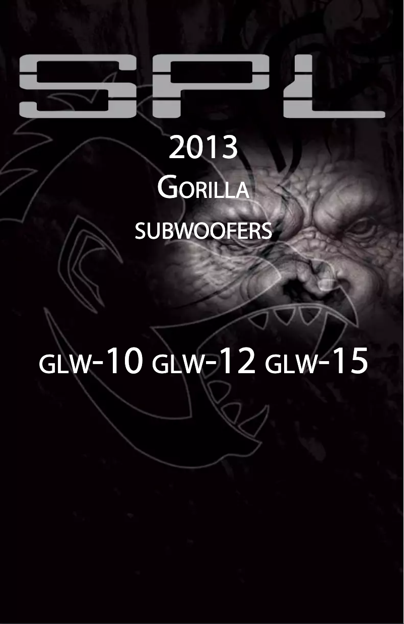 Page 1 de la notice Manuel utilisateur SPL Gorilla GLW-10