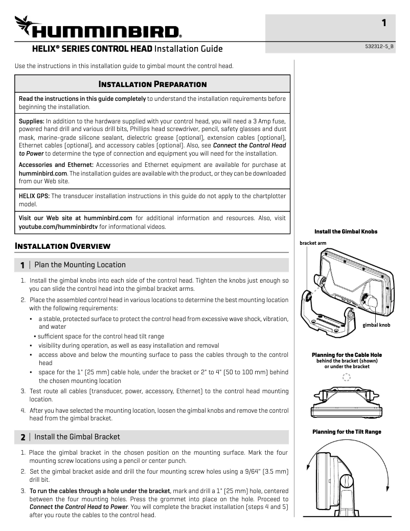 Imagen de la primera página del manual del dispositivo HELIX 7 CHIRP DI GPS G2N