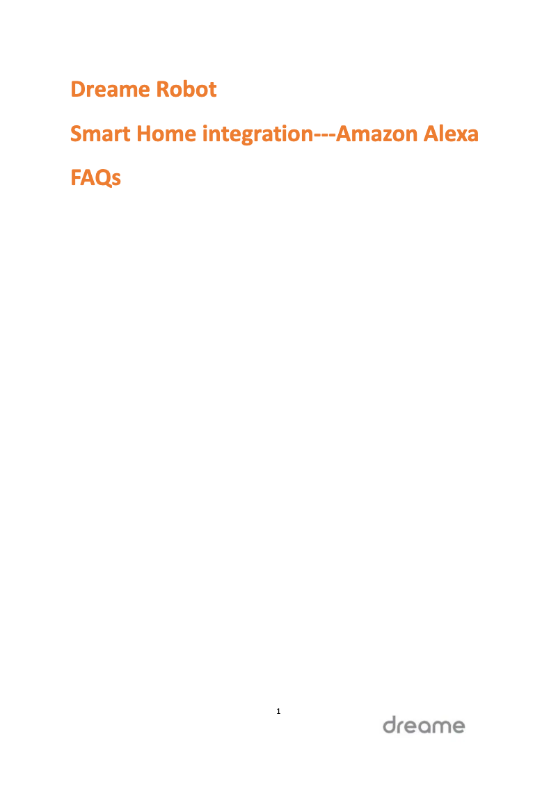Page 1 de la notice Manuel utilisateur Dreame Robot