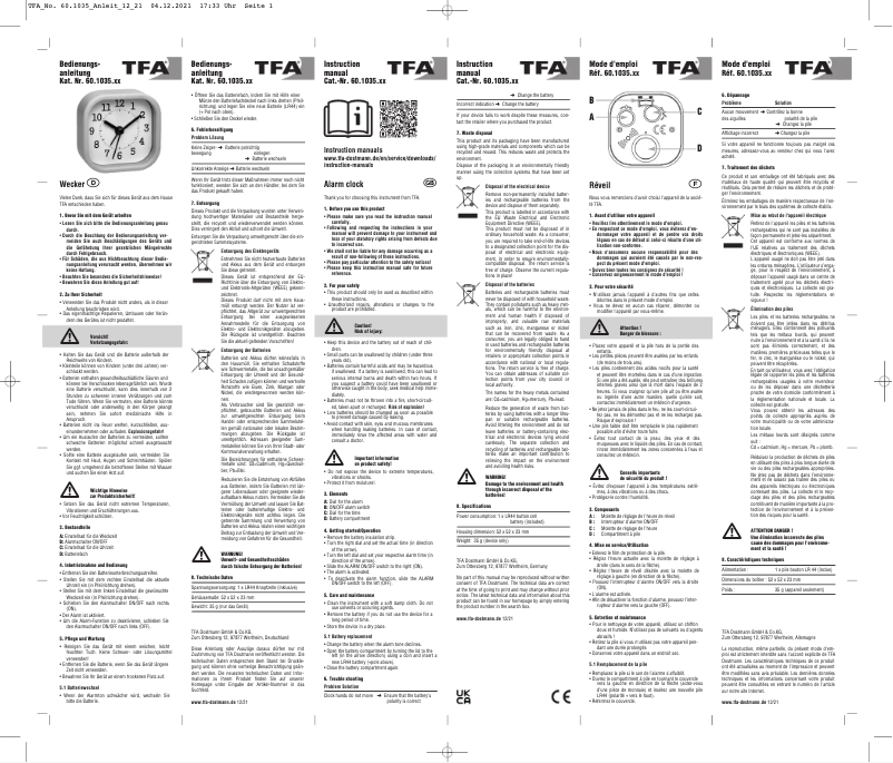 Image de la première page du manuel de l'appareil 60.1035.04