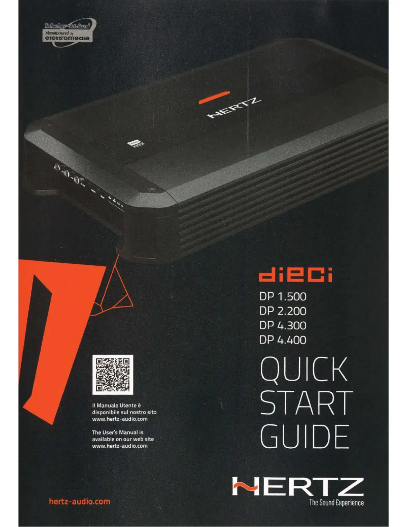 Page 1 de la notice Manuel utilisateur Hertz Dieci DP 1.500