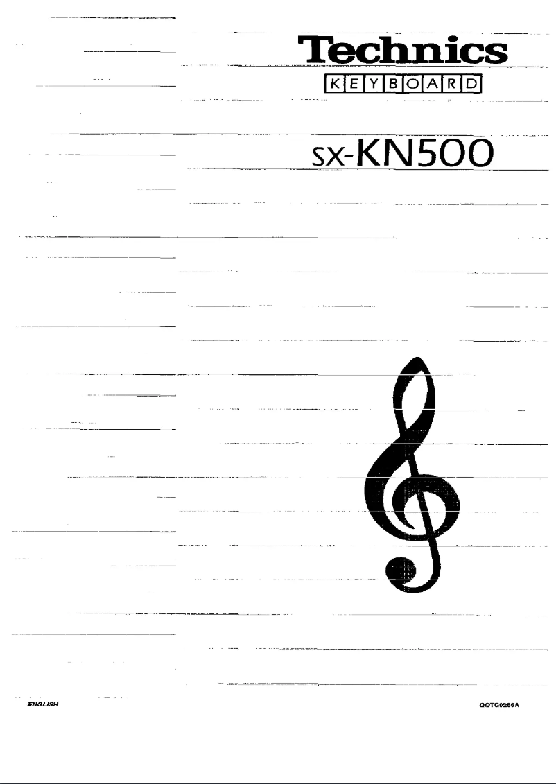 Page n°1 - Manuel utilisateur Technics SX-KN500