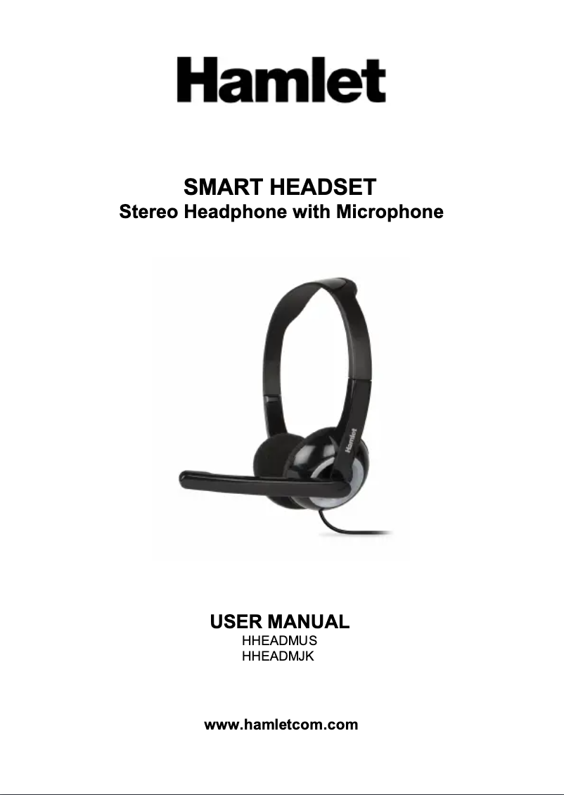 Page 1 de la notice Manuel utilisateur Hamlet HHEADMUS