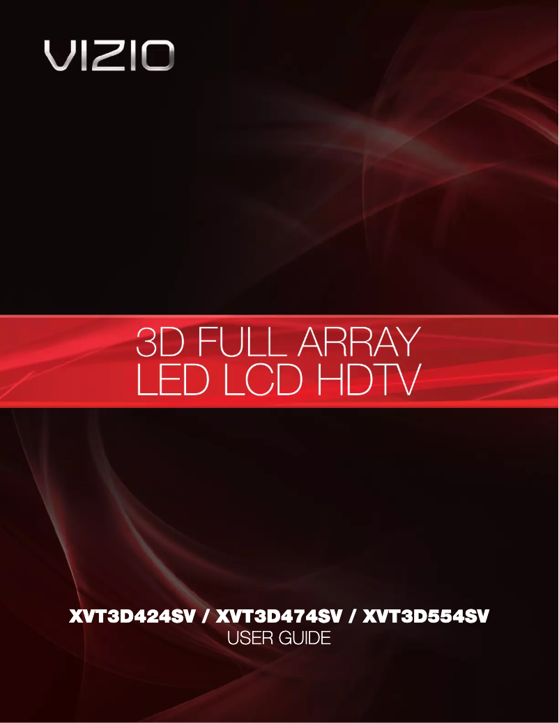 Image de la première page du manuel de l'appareil XVT3D424SV