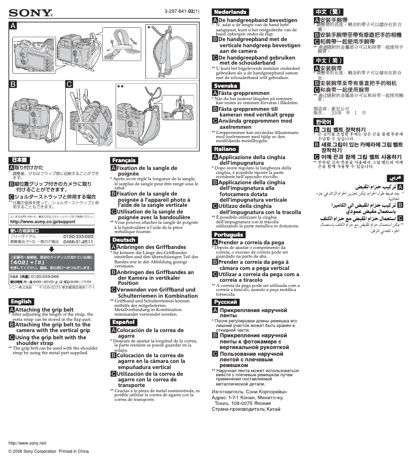 Image de la première page du manuel de l'appareil STP-GB1AM