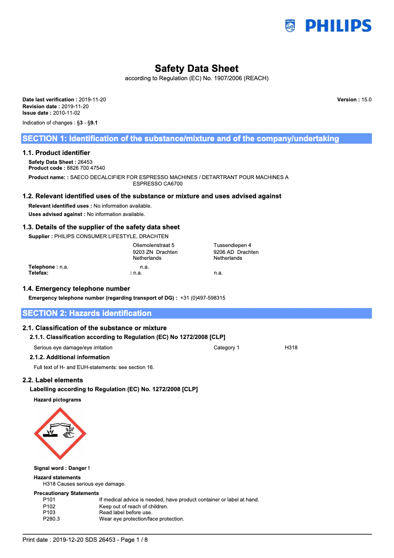 Image de la première page du manuel de l'appareil CA6706
