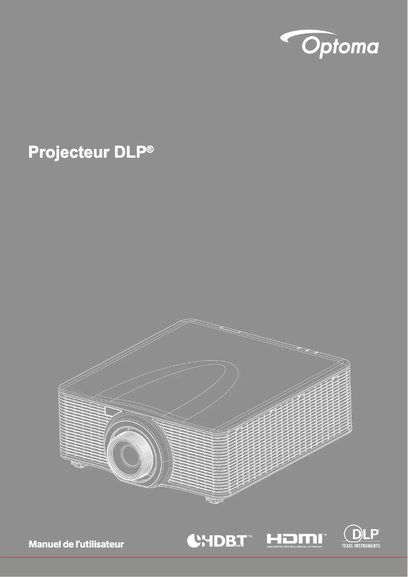 Page 1 de la notice Manuel utilisateur Optoma ZU1050