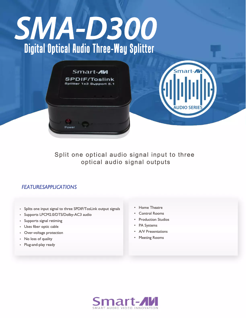 Página 1 del manual Manual de usuario Smart-AVI SMA-D300