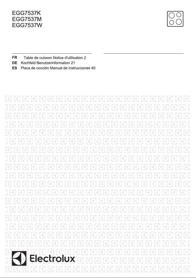 Image de la première page du manuel de l'appareil EGG7537W