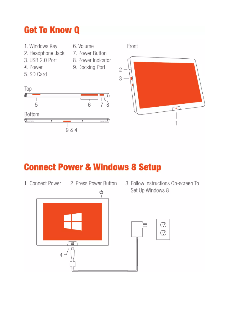Image de la première page du manuel de l'appareil Q Tablet INP-120Q32-PR