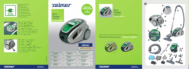 Página 1 del manual Manual de usuario Zelmer Eco Power VC3100