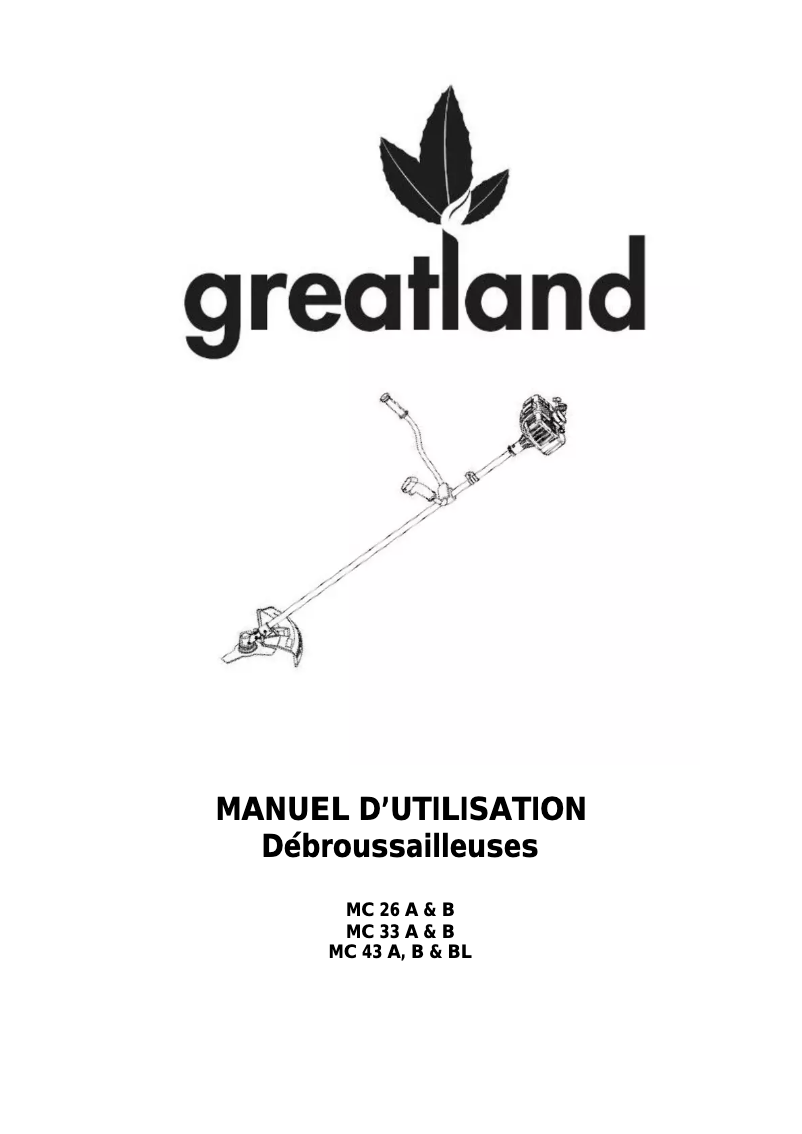 Page 1 de la notice Manuel utilisateur Greatland MC 33 B
