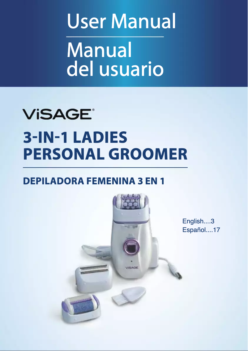 Page n°1 - Manuel utilisateur Visage 3 in 1 Ladies Personal Groomer 50059