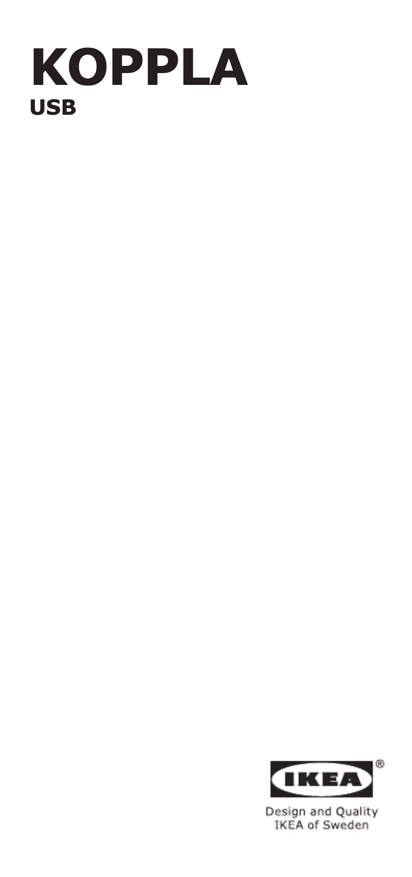 Page 1 de la notice Manuel utilisateur Ikea KOPPLA 104.642.64