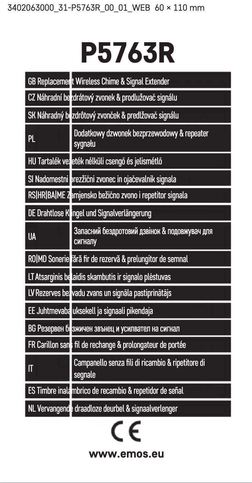 Página 1 del manual Manual de usuario Emos P5763R