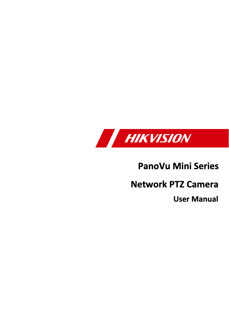 Page 1 de la notice Manuel utilisateur Hikvision DS-2PT3306IZ-DE3