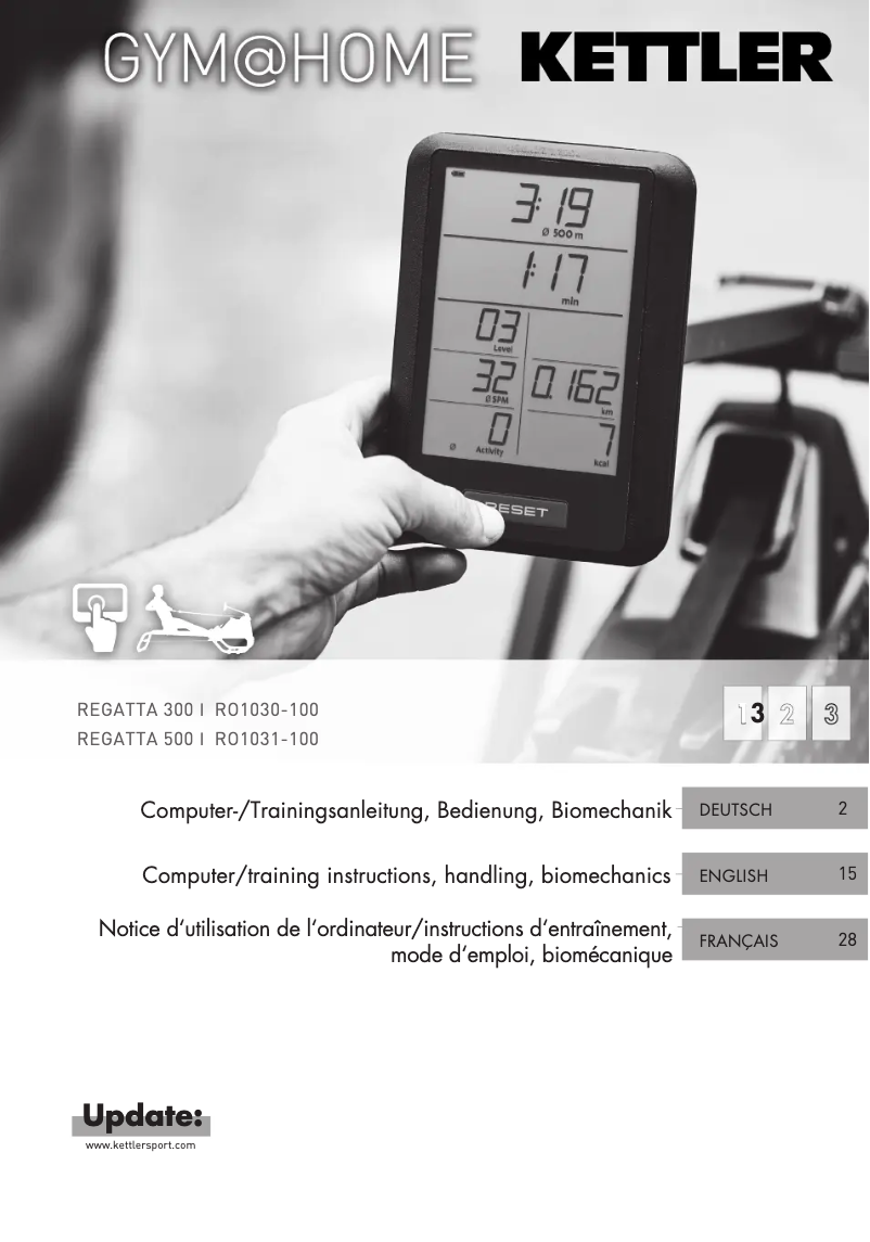 Page 1 de la notice Manuel utilisateur Kettler Regatta 500