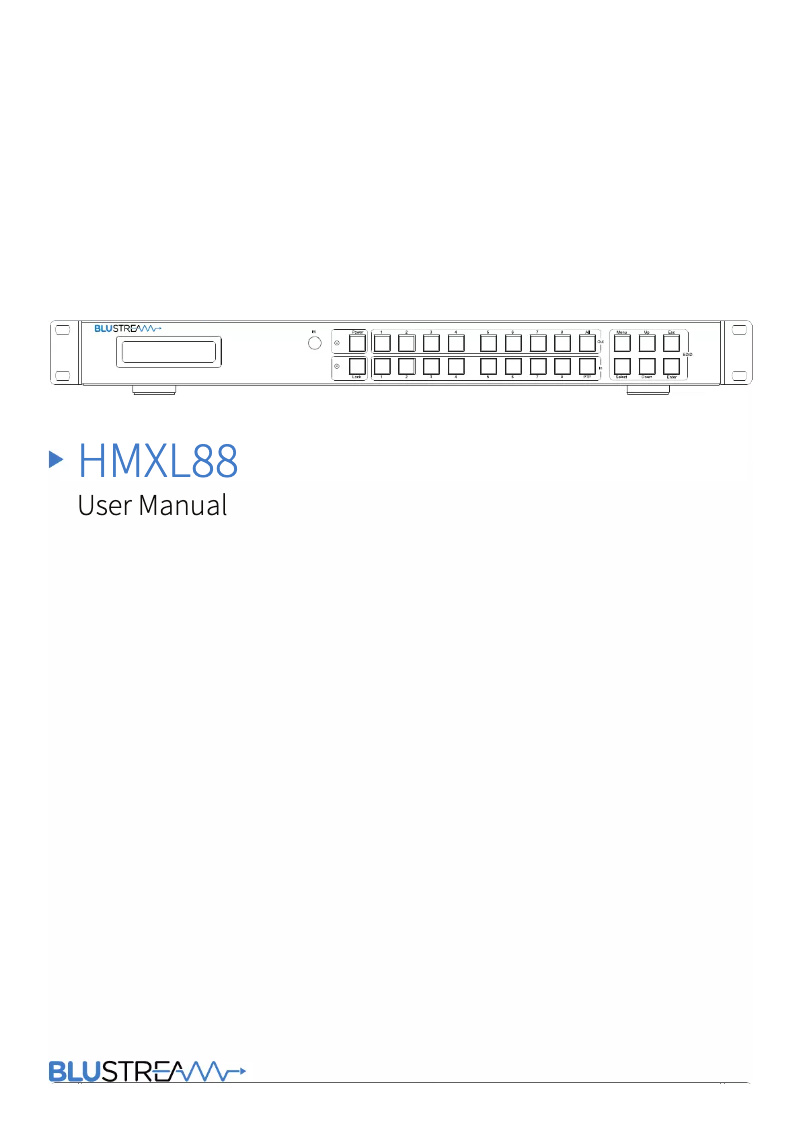 Page 1 de la notice Manuel utilisateur Blustream HMXL88