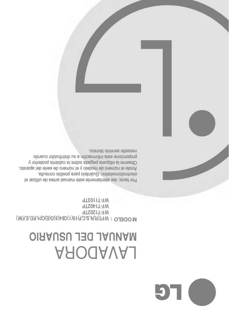 Page n°1 - Manuel utilisateur LG WFT11C65EF