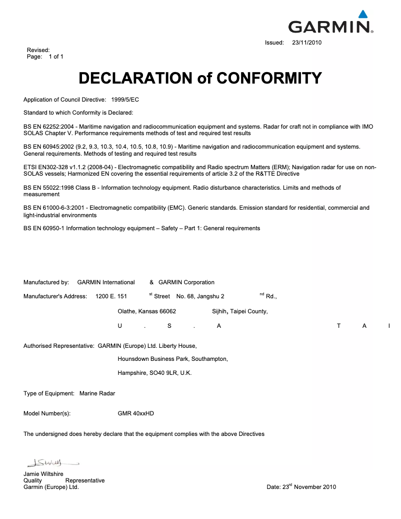 Page 1 de la notice Mode d'emploi Garmin GMR 606 xHD Open Array og sokkel
