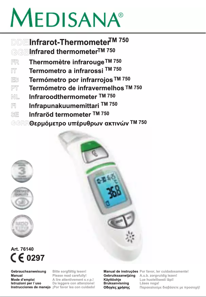 Image de la première page du manuel de l'appareil TM750
