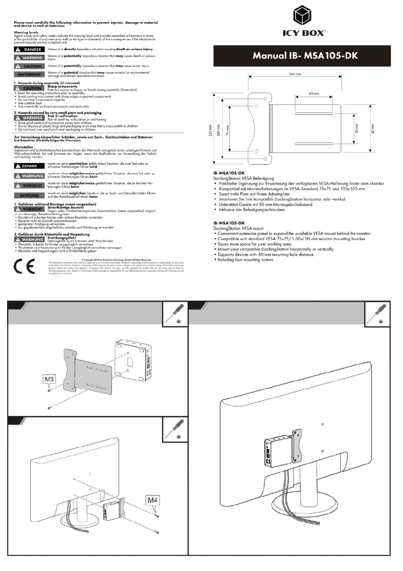 Page 1 de la notice Manuel utilisateur Icy Box IB-MSA105-DK