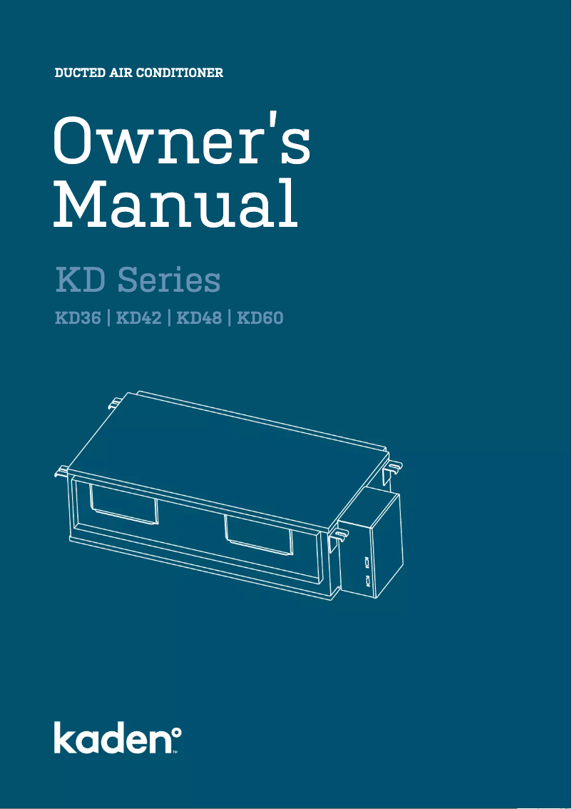 First page image of the manual for KD36