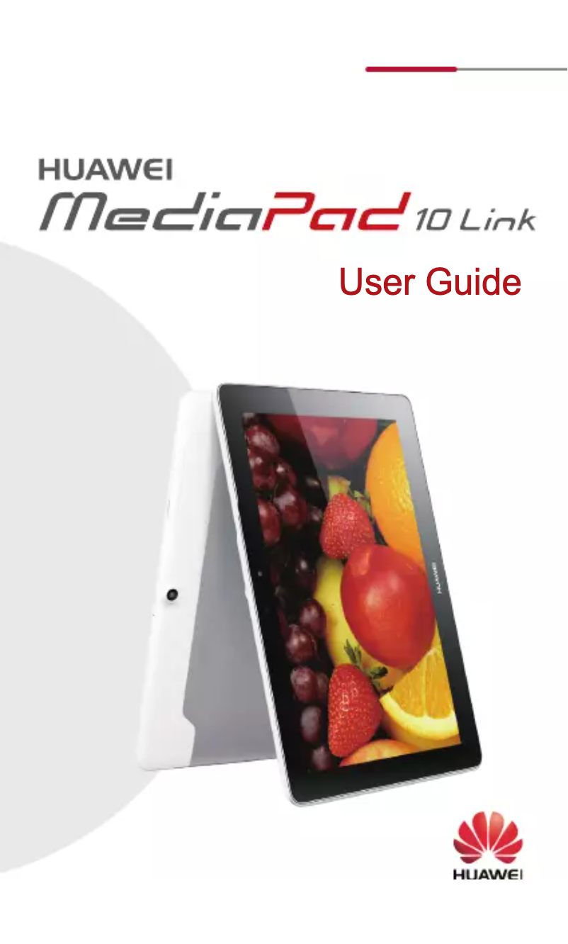 Image de la première page du manuel de l'appareil MediaPad 10 Link