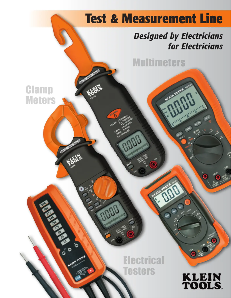 Page 1 de la notice Brochure Klein Tools ET100
