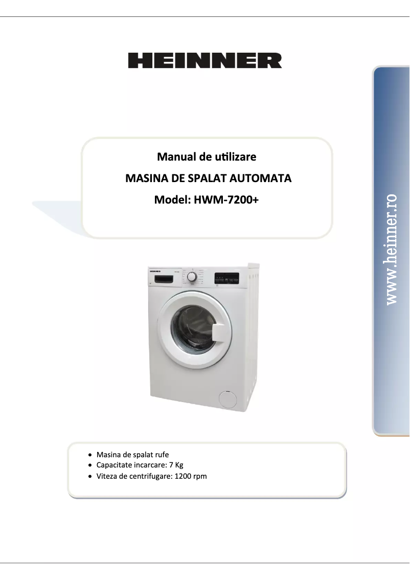 Imagen de la primera página del manual del dispositivo HWM-7200+