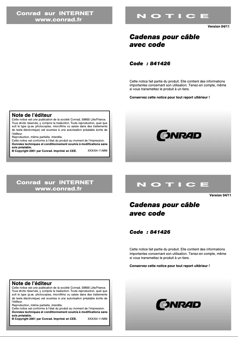 Page n°1 - Manuel utilisateur SECURITY plus Z69