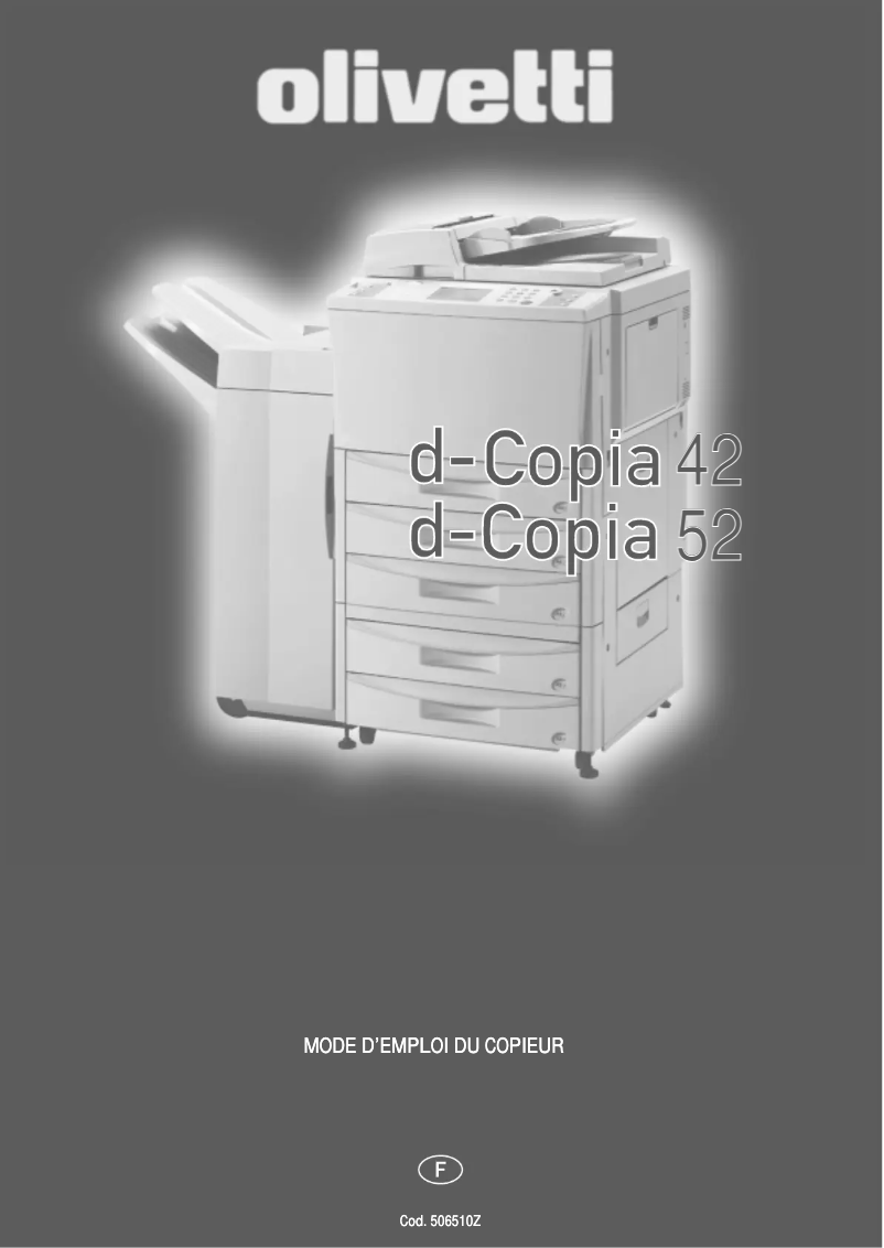 Page 1 de la notice Manuel utilisateur Olivetti d-Copia 42
