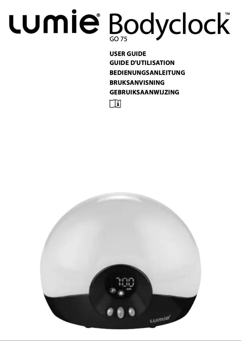 Image de la première page du manuel de l'appareil Bodyclock GO 75