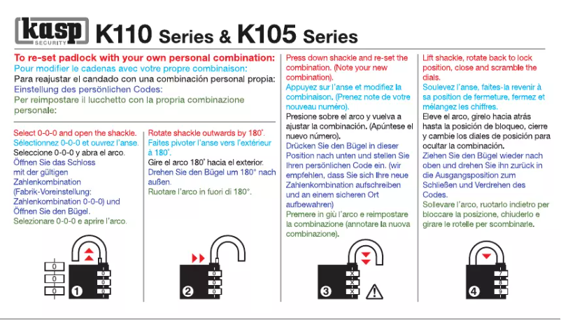 Page 1 de la notice Manuel utilisateur Kasp K10520BLUD