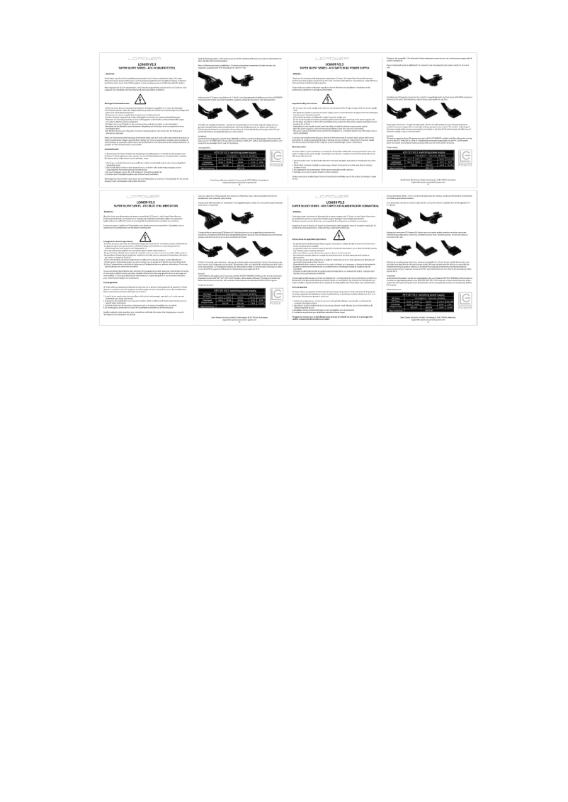 Page n°1 - Manuel utilisateur LC-Power LC6650 V2.3