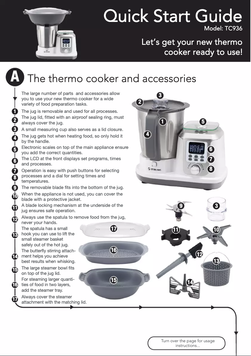 Image de la première page du manuel de l'appareil TC936