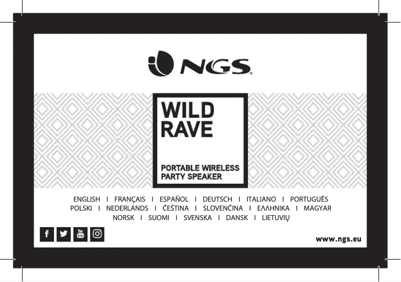 Page n°1 - Manuel utilisateur NGS Wild Rave 2