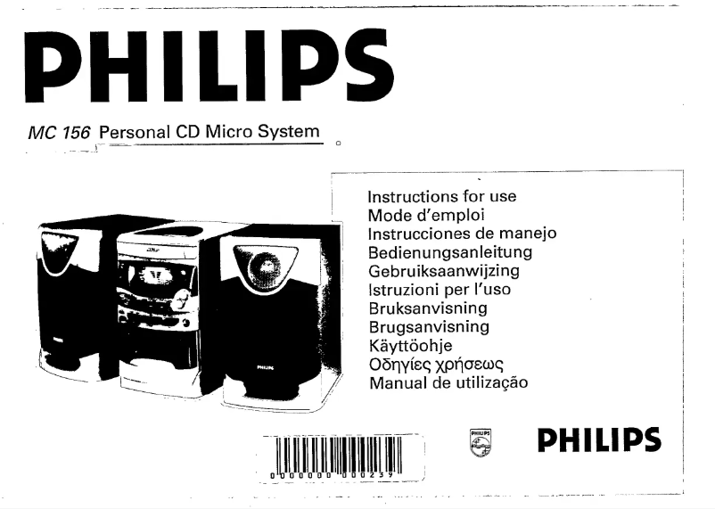 Imagen de la primera página del manual del dispositivo MC 156