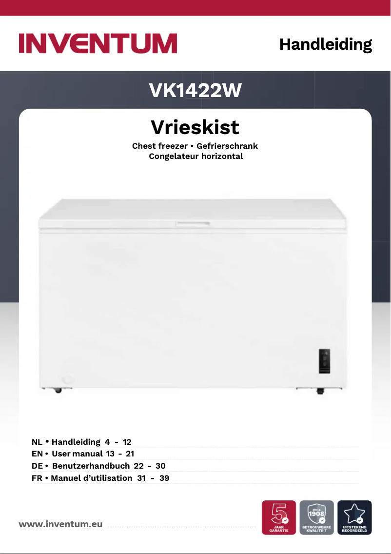 Image de la première page du manuel de l'appareil VK1422W