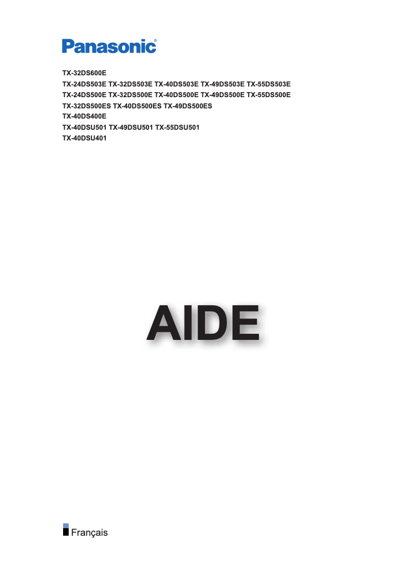 Page 1 de la notice Manuel utilisateur Panasonic Viera TX-40DS500
