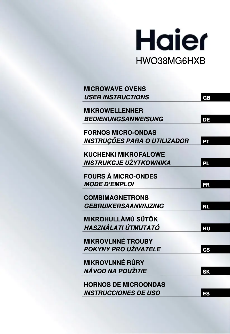 Page n°1 - Fiche technique Haier HWO38MG6HXB